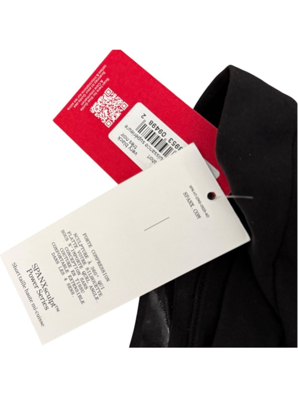 SPANX Sculpt Power Series High Waisted Mid Thigh Shorts 1X Black Compression - Picture 4 of 6